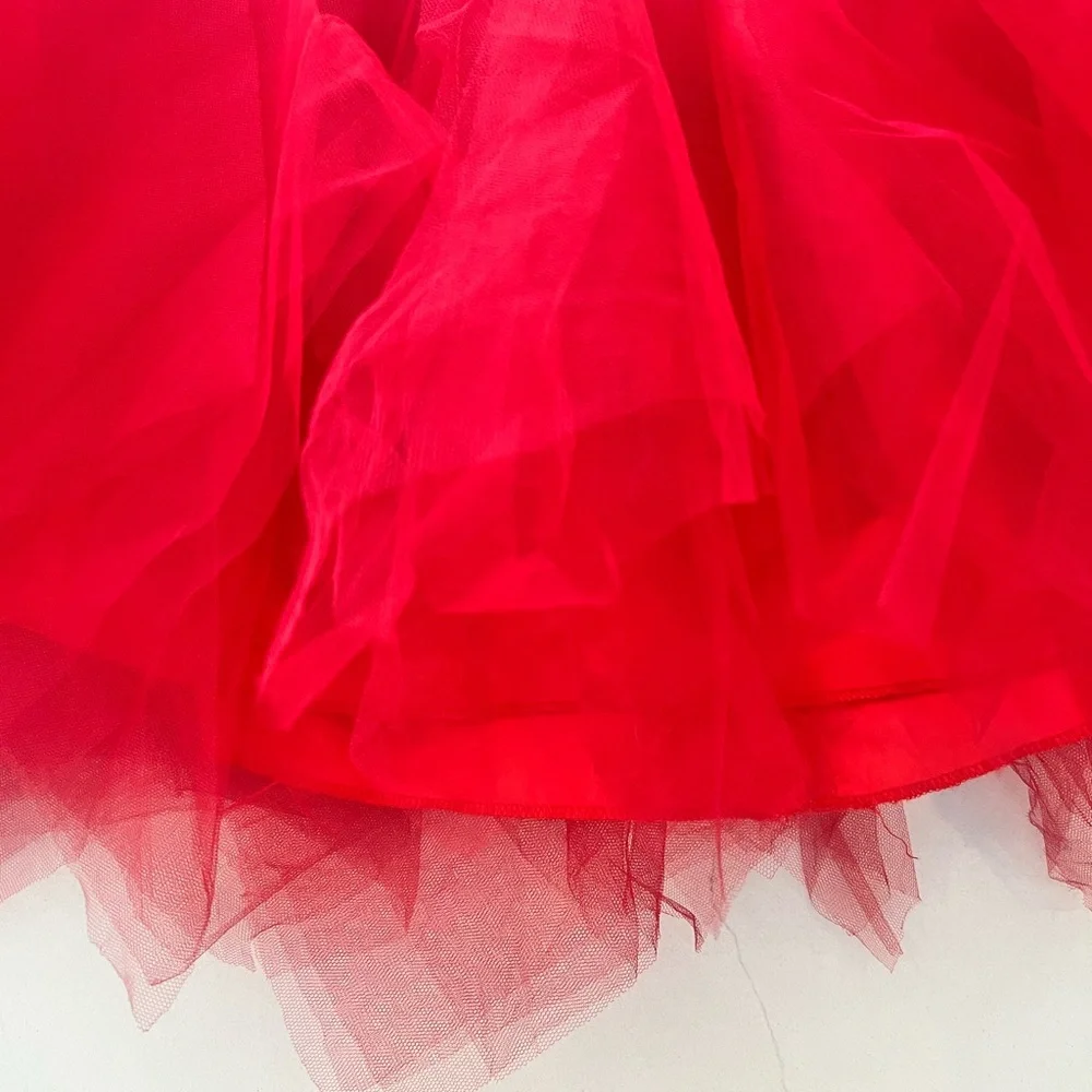 Red Tulle Tutu Skirt - Picture 5 of 8